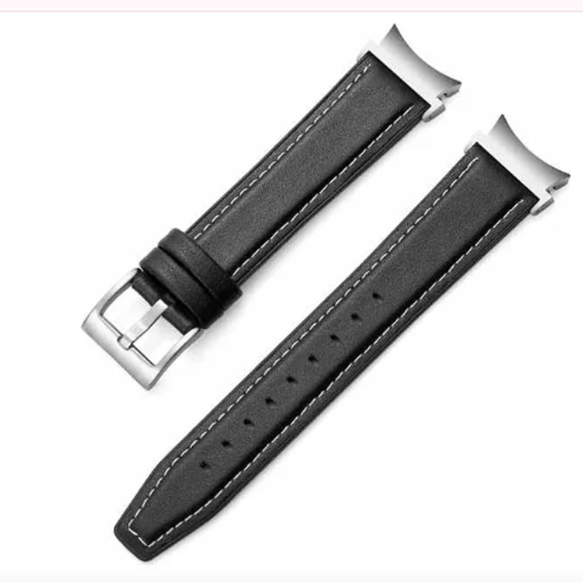 GENERICO - Correa Cuero para Samsung watch 4 / 44mm NEGRO