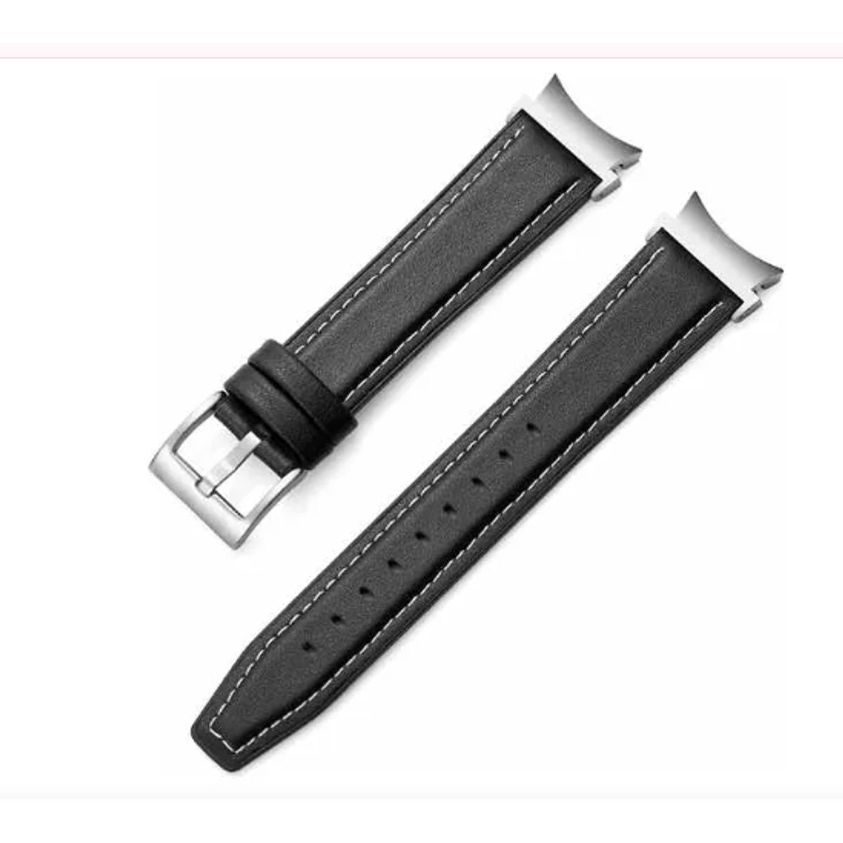 GENERICO - Correa Cuero para Samsung watch 4 / 44mm NEGRO