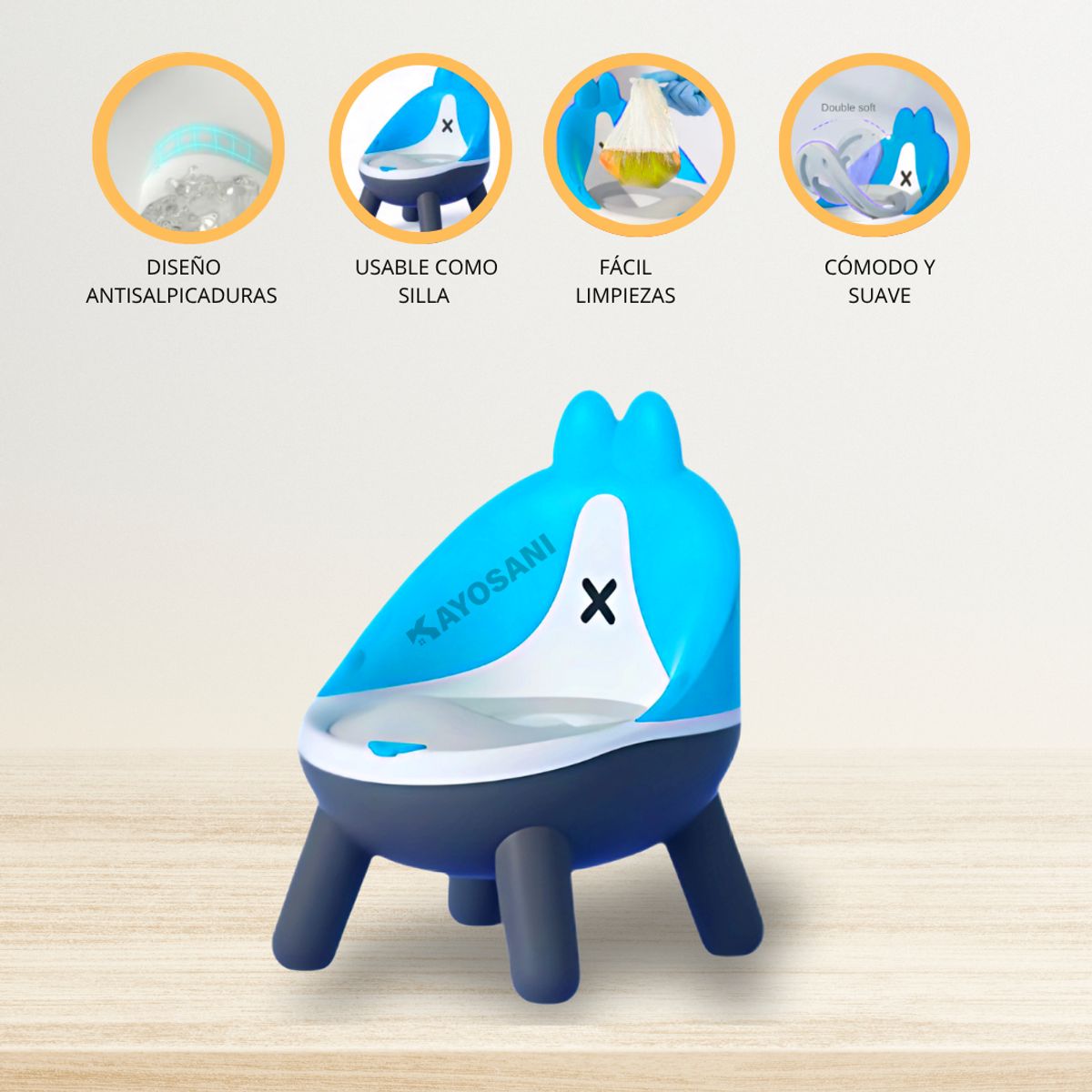 GENERICO - Asiento Bacinica «COMFY KID» Light Blue