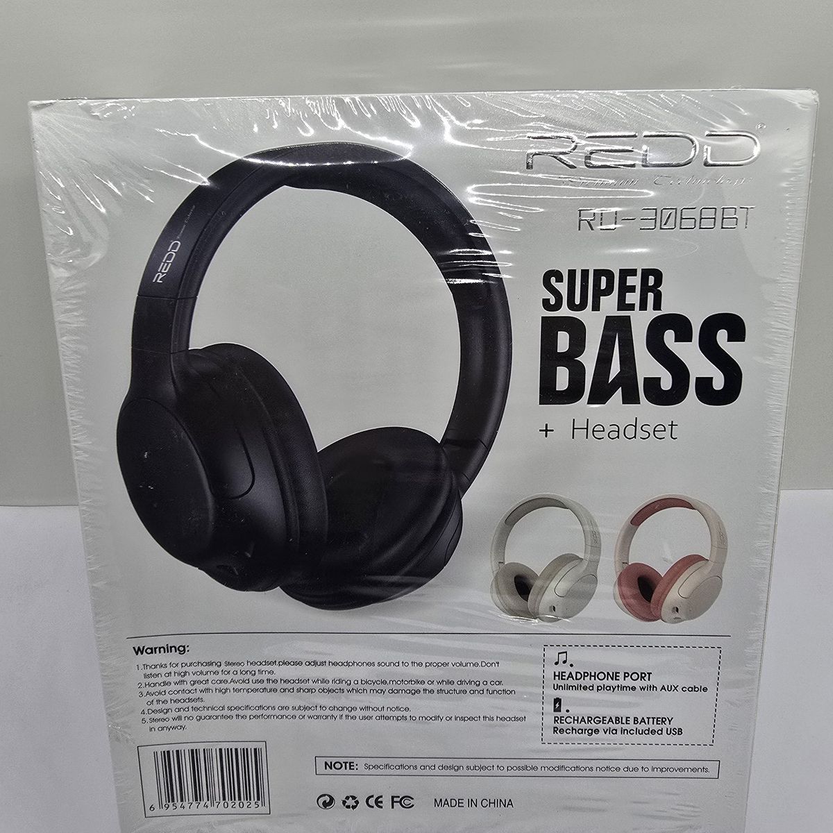 GENERICO - AUDIFONO BT VINCHA REDD SUPER BASS