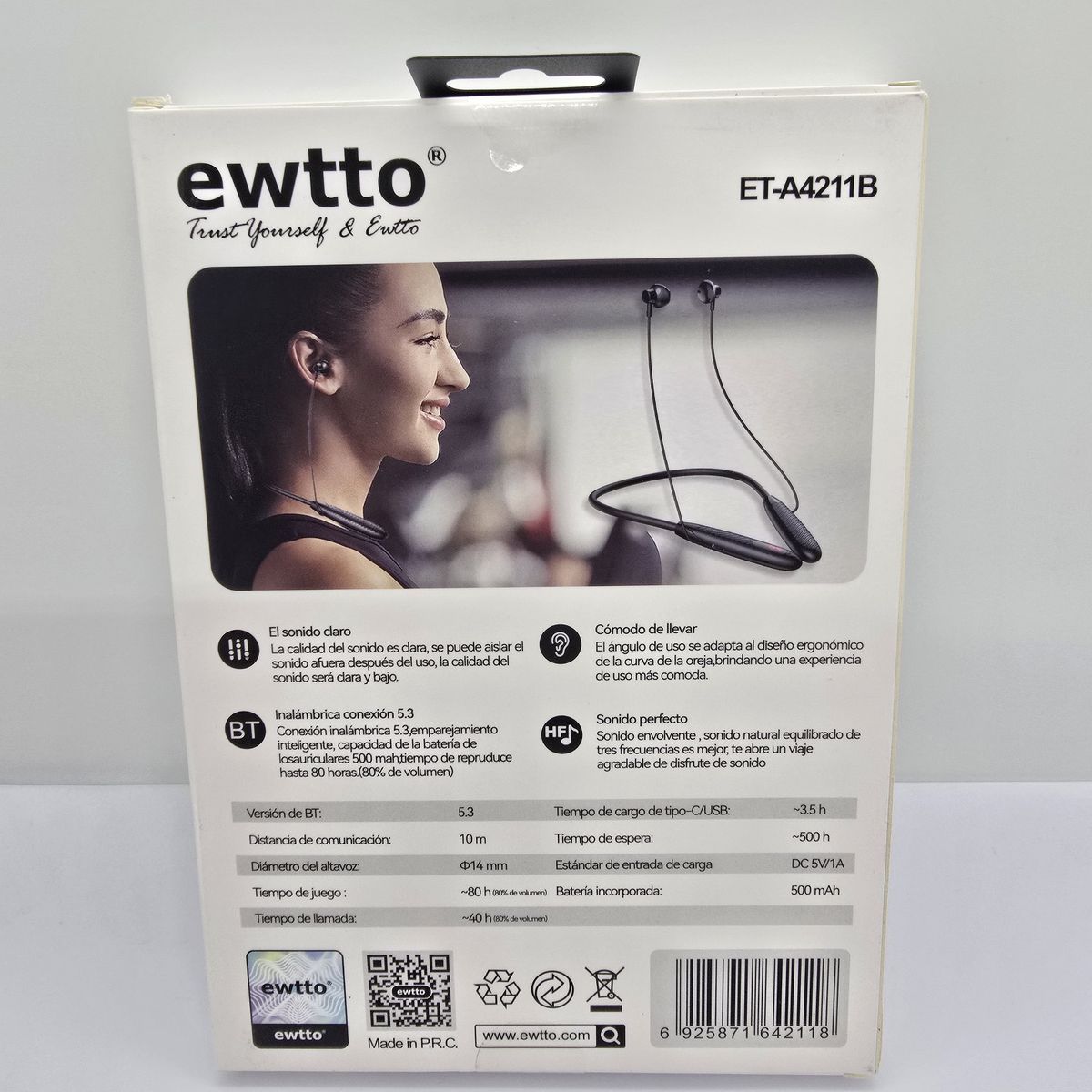 EWTTO - AUDIFONO BT EWTTO DEPORTIVOS 80HORAS INALAMBRICOS