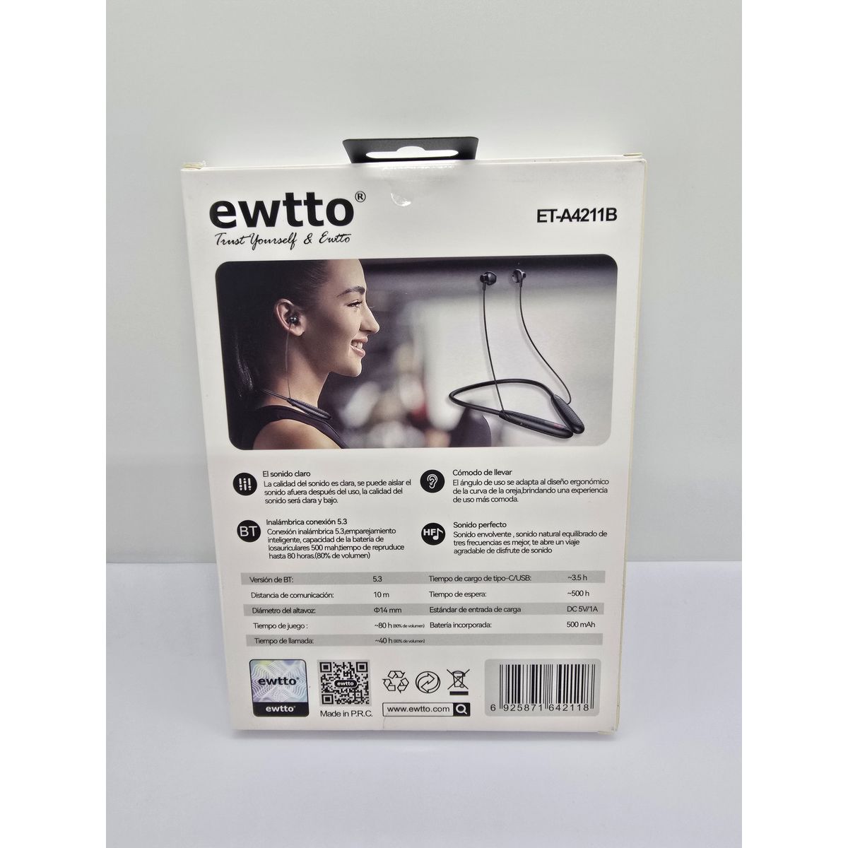 EWTTO - AUDIFONO BT EWTTO DEPORTIVOS 80HORAS INALAMBRICOS