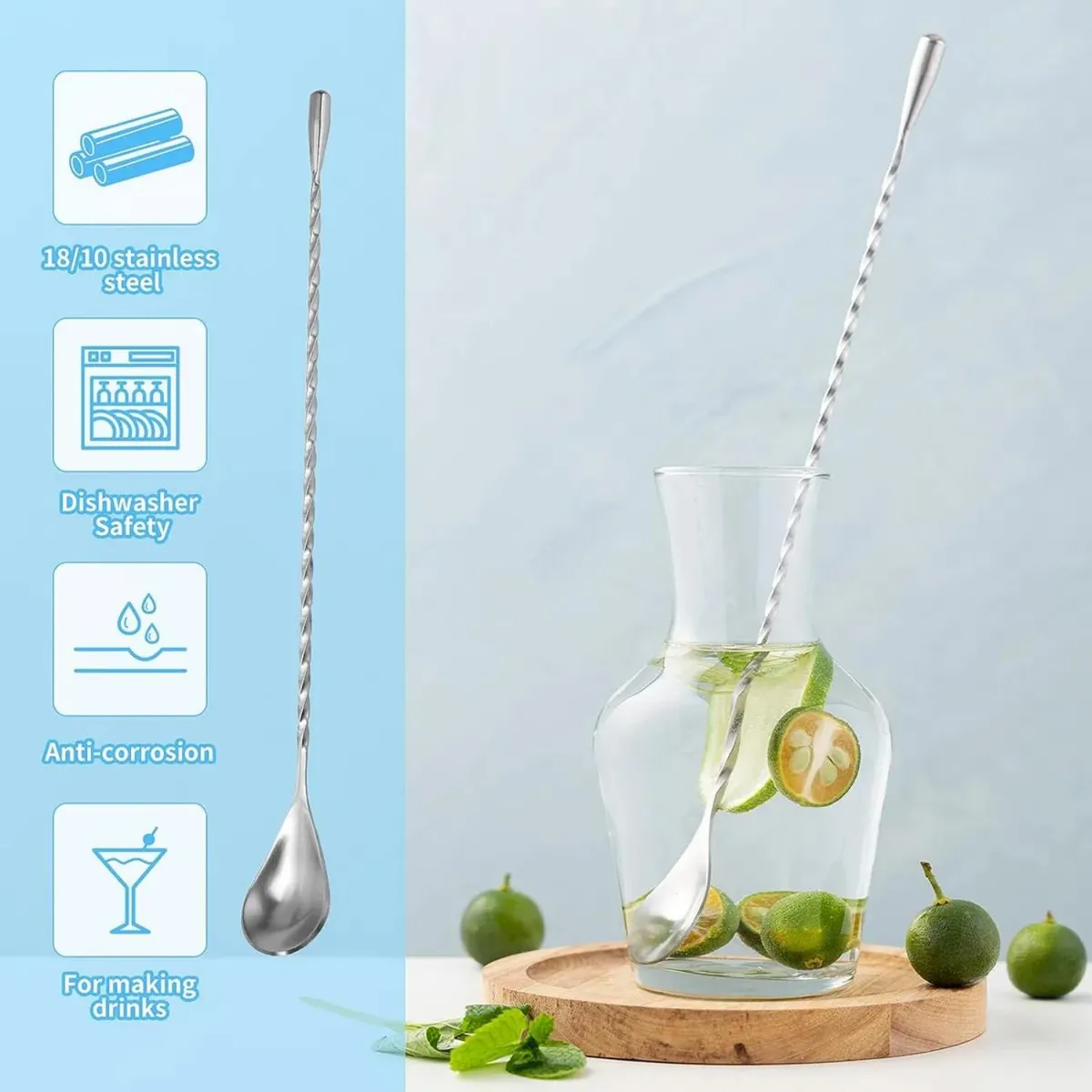 FACUSA - Blister Cucharilla Mezcladora Para Bar 30cm- Facusa