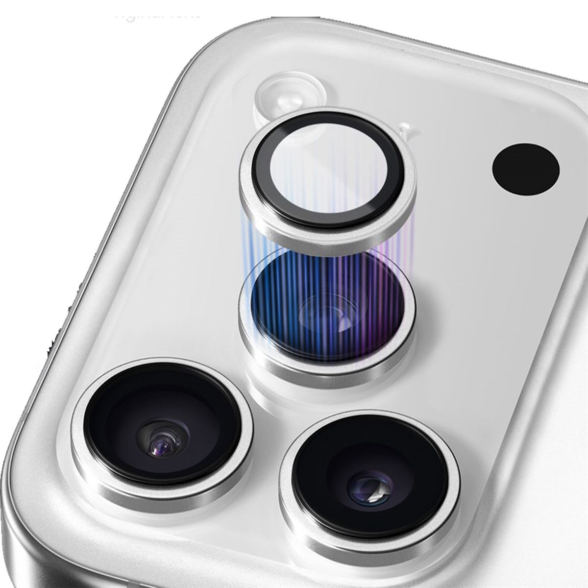 GENERICO - Protector de Cámara Individual Compatible con iPhone 17 Pro Max - Plata