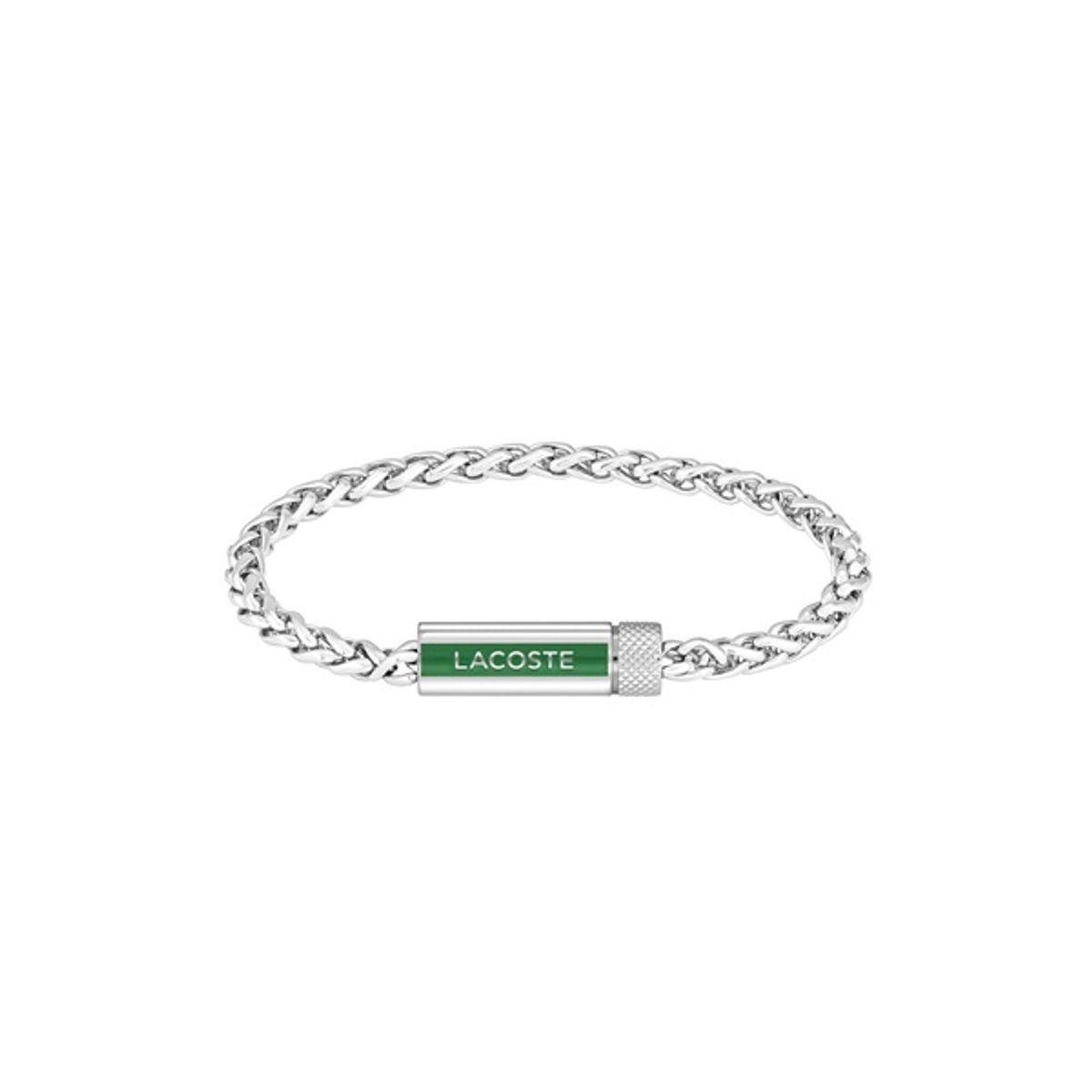 LACOSTE - Pulsera negra de acero inoxidable SPELT LACOSTE