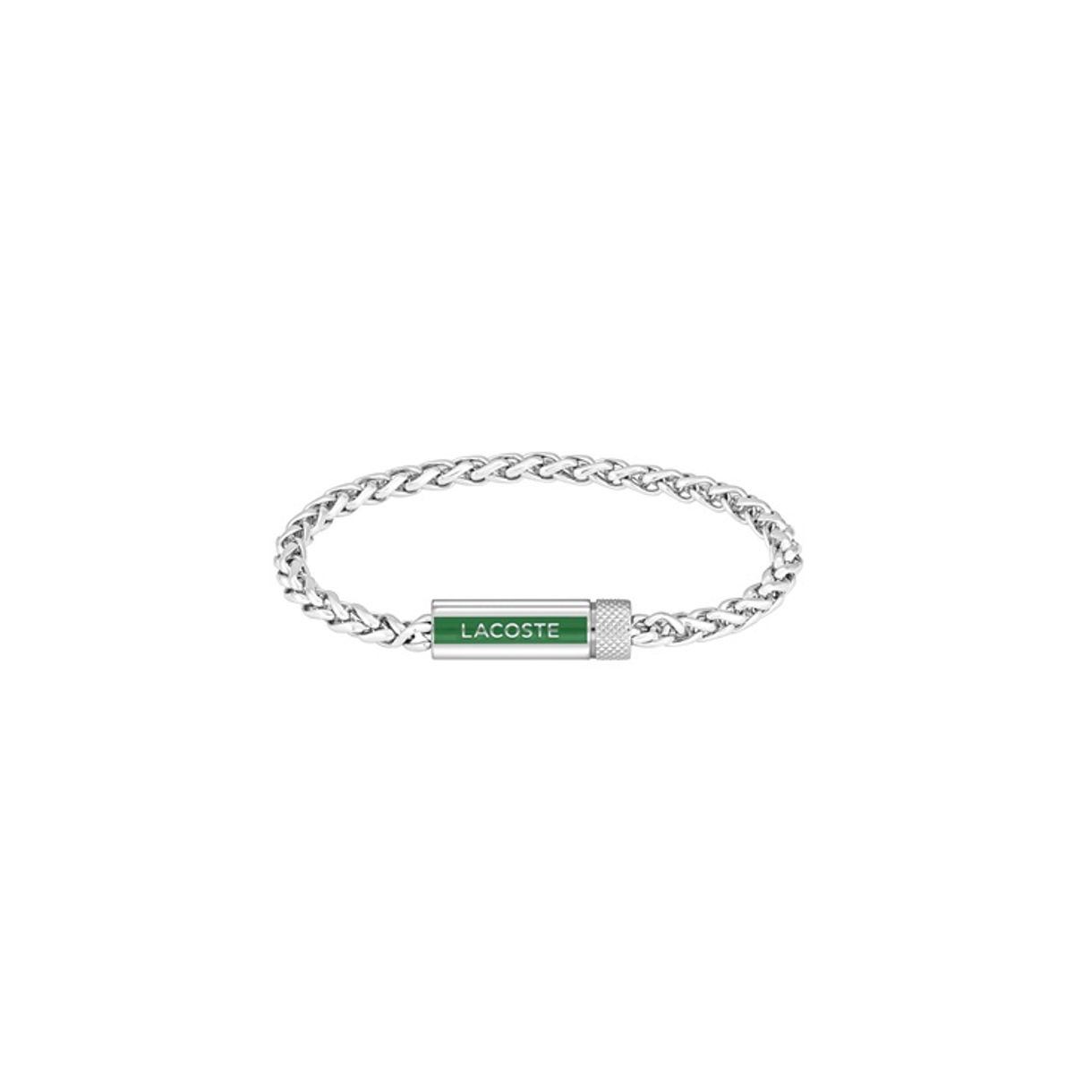 LACOSTE - Pulsera negra de acero inoxidable SPELT LACOSTE