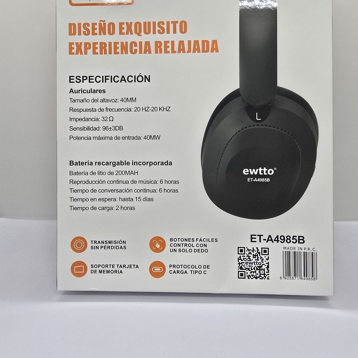 EWTTO - AUDIFONO BT VINCHA EWTTO COMODO DE LLEVAR