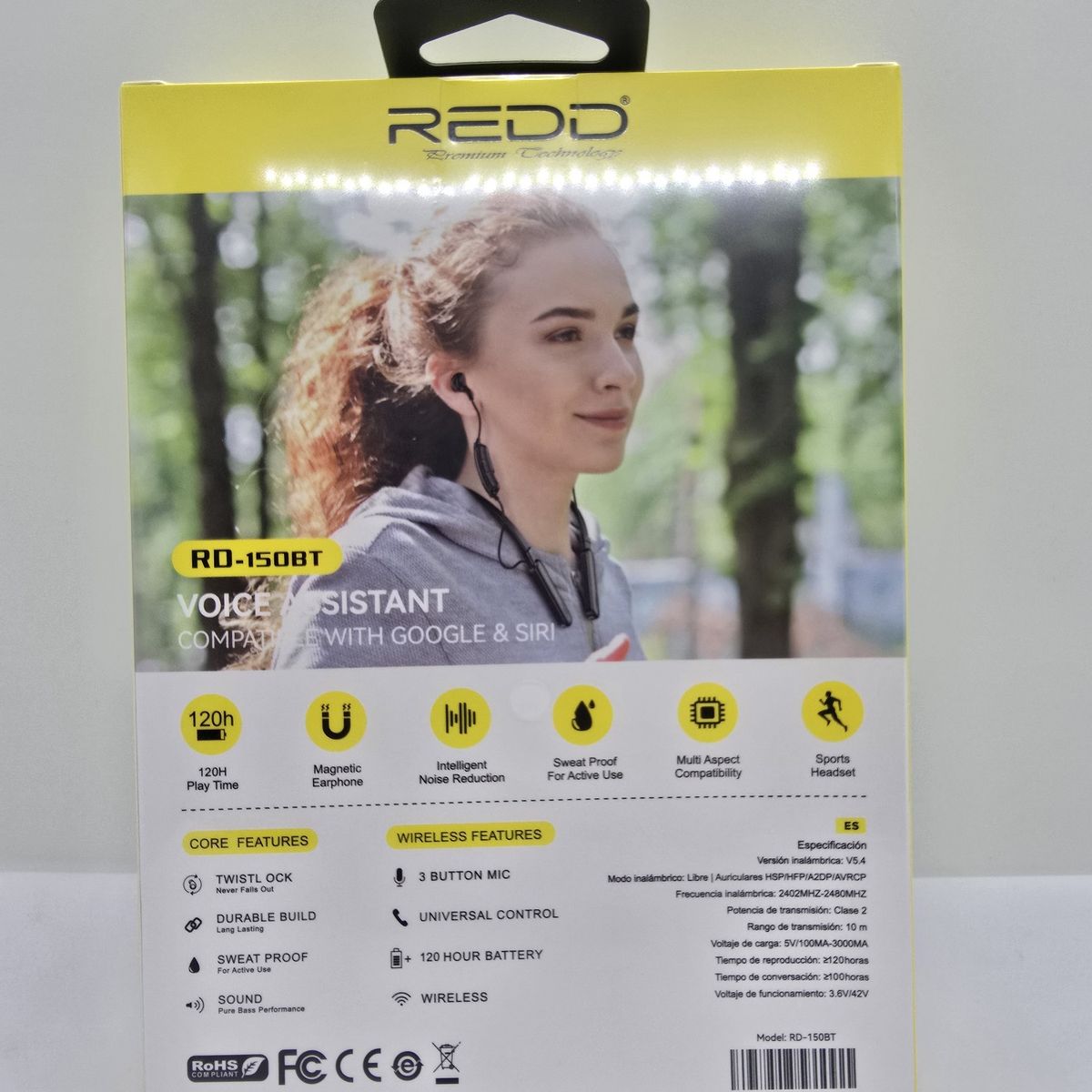 GENERICO - AUDIFONO BT  REDD SPORT 120HORAS