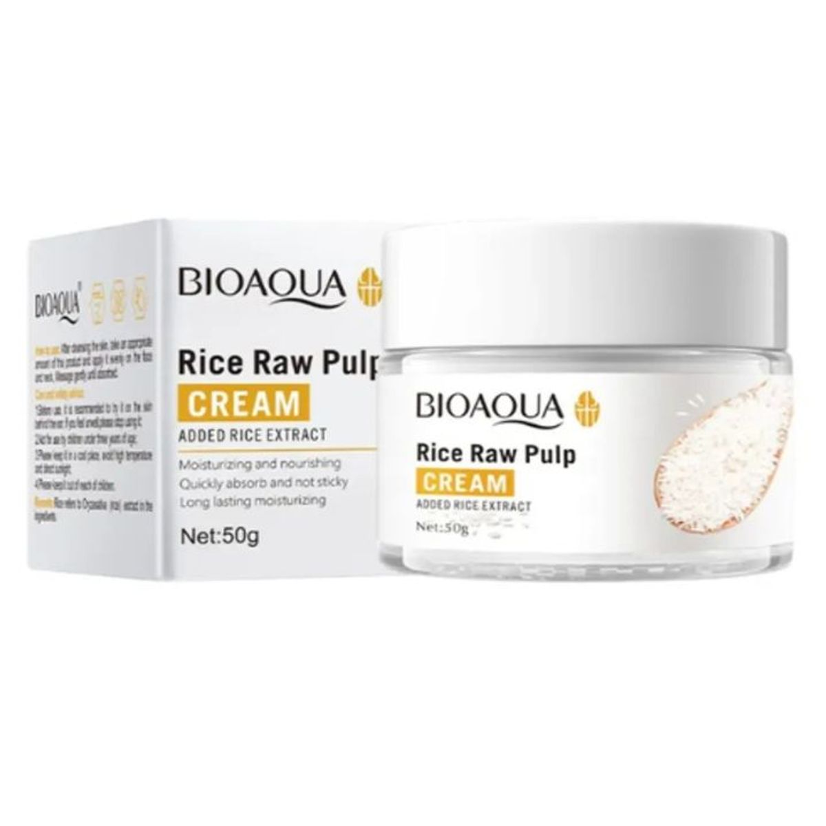 BIOAQUA - Crema Facial Arroz  BIOAQUA Rice Raw Pulp 50 gr