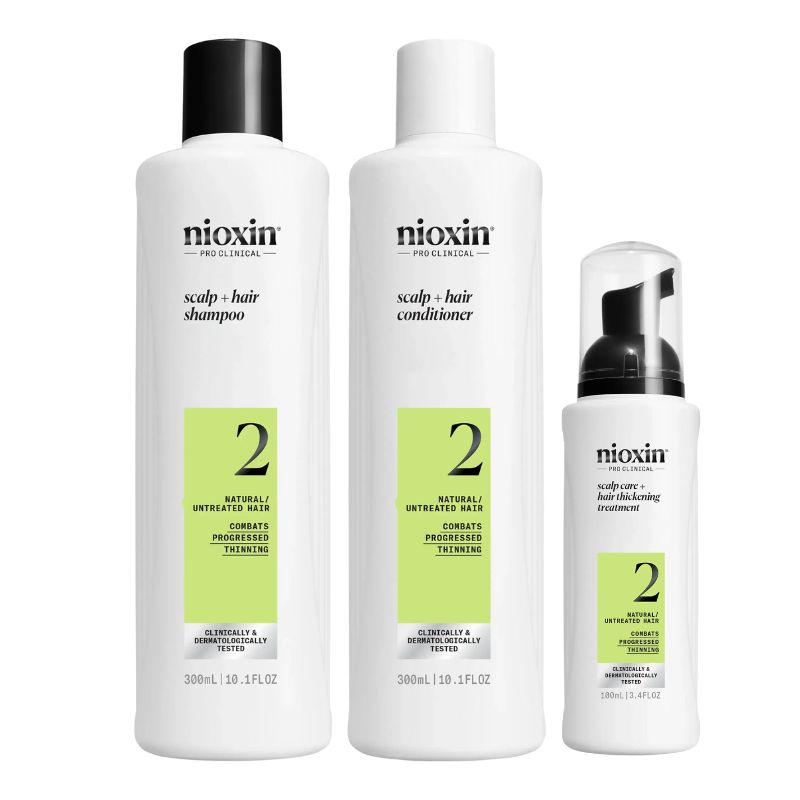NIOXIN - Nioxin - System 2 shampoo 300 + acondicionador 300ml + tratamiento 100ml