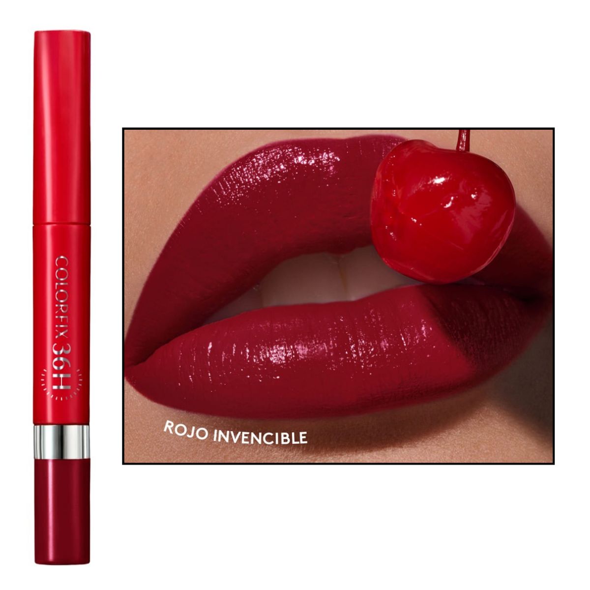 ESIKA - Labial líquido colorfix duo tattoo ésika rojo invencible