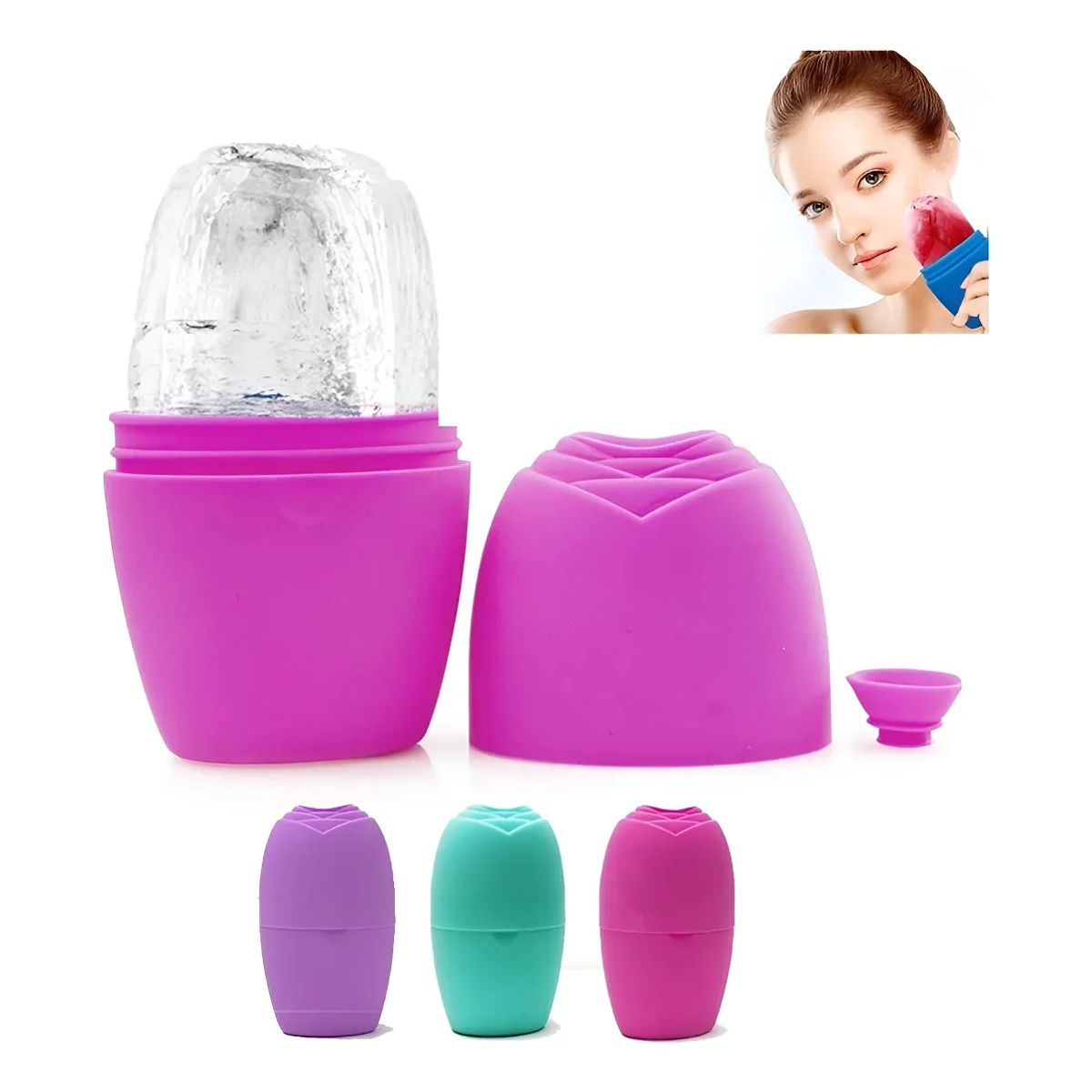 GENERICO - Hielo Masajeador Facial Molde De Silicona Hielo- Facial