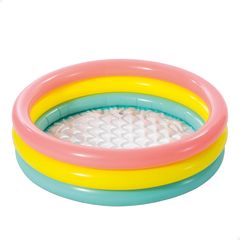 INTEX Centro De Juegos Frutas Con Tobogán Y Pulverizador – Piscina Infantil De 191x244x91cm, Con Bolas Y Aspersores