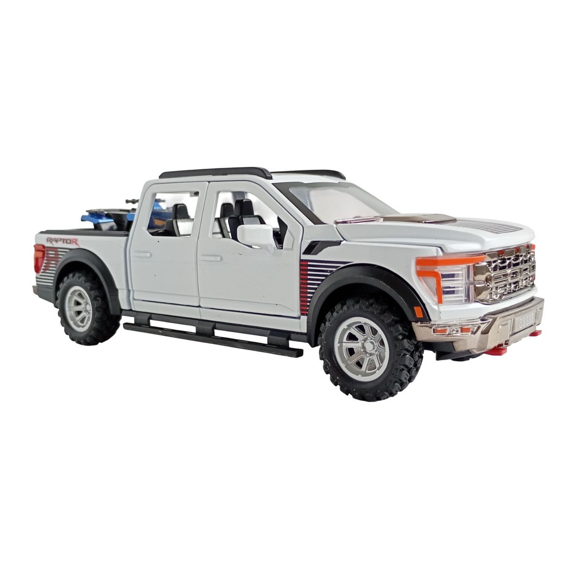 DIECAST MASTER - CAMIONETA COLECCION FORD F150 BLANCO SONIDO Y LUZ ESCALA 1: 24