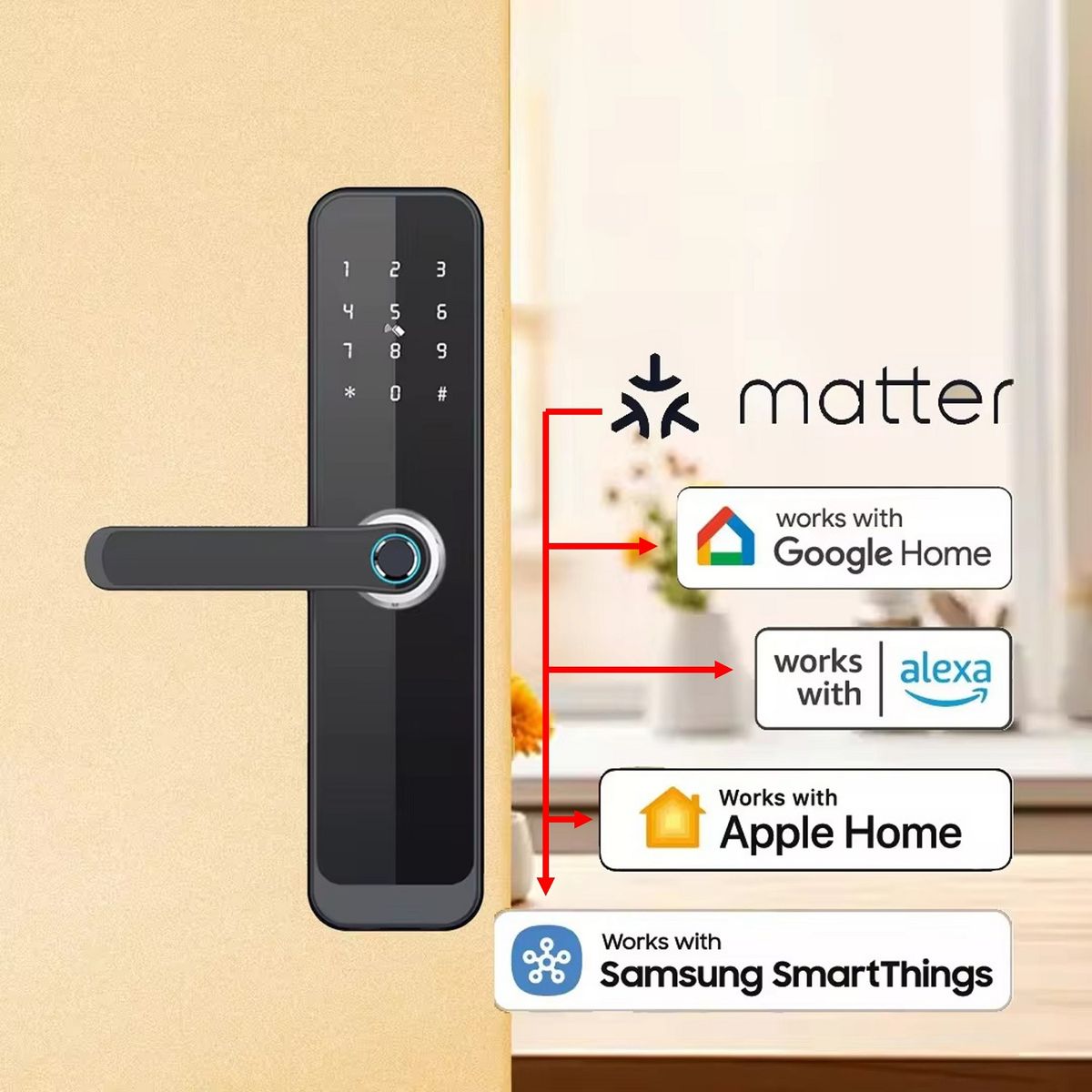 MADTRONIX - Cerradura Inteligente Smart Chapa Digital  6 modos apertura - 621