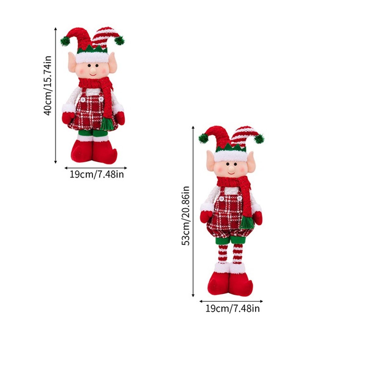 GENERICO - MUÑECO PATILARGA ELFO NAVIDEÑO DECORATIVO