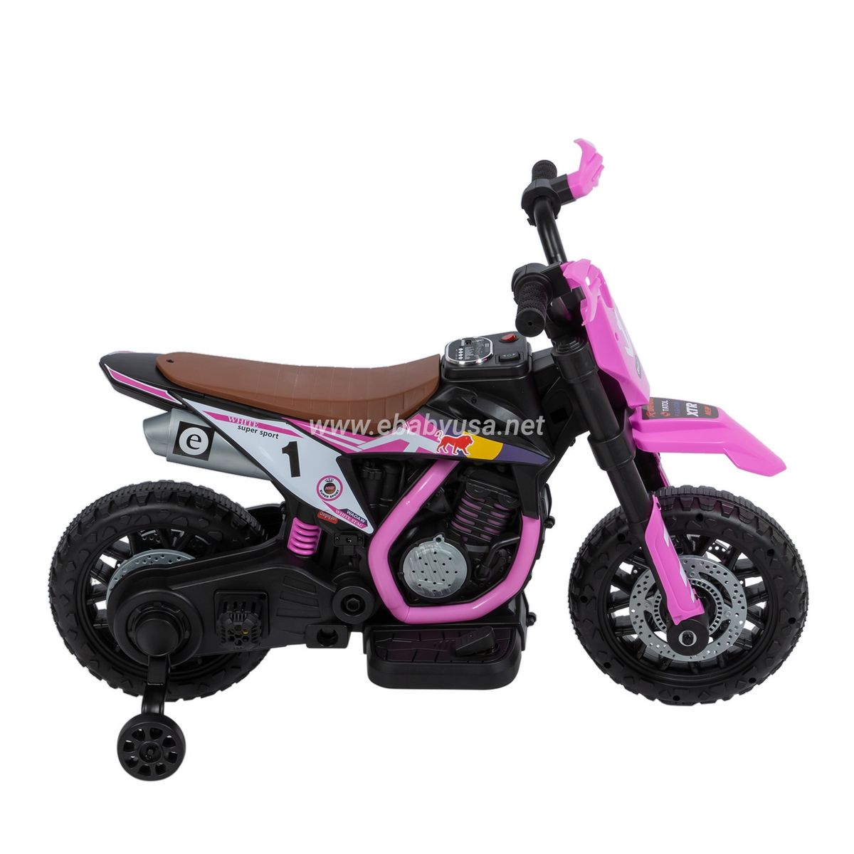 EBABY - Moto Eléctrica a Batería Musical y luces Rosado