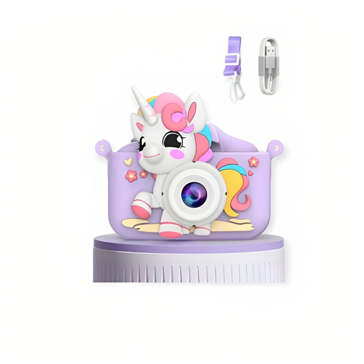 GENERICO - Mini Cámara Digital Recargable con Protector para Niños