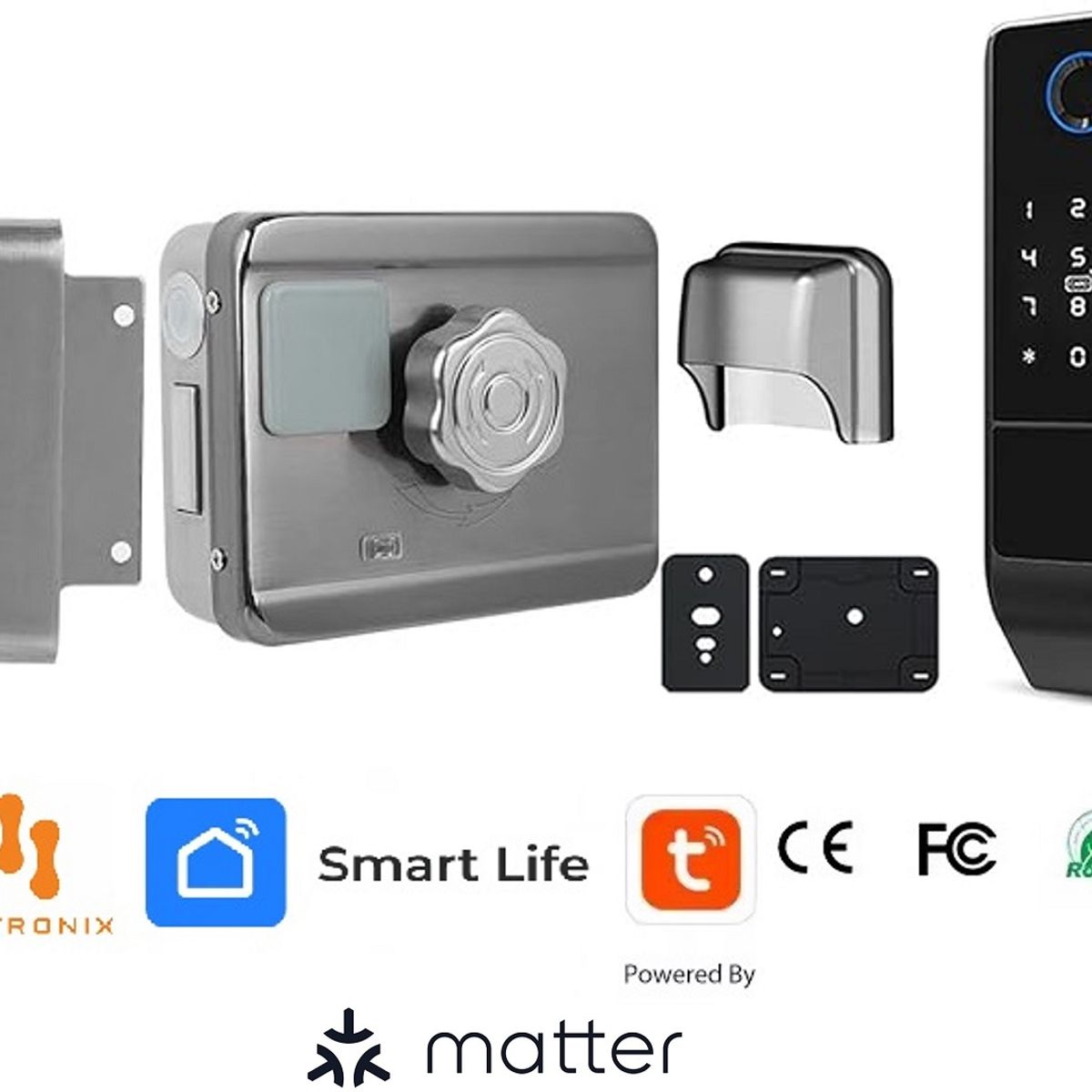 MADTRONIX - Cerradura Inteligente Rim automática + A Prueba de agua