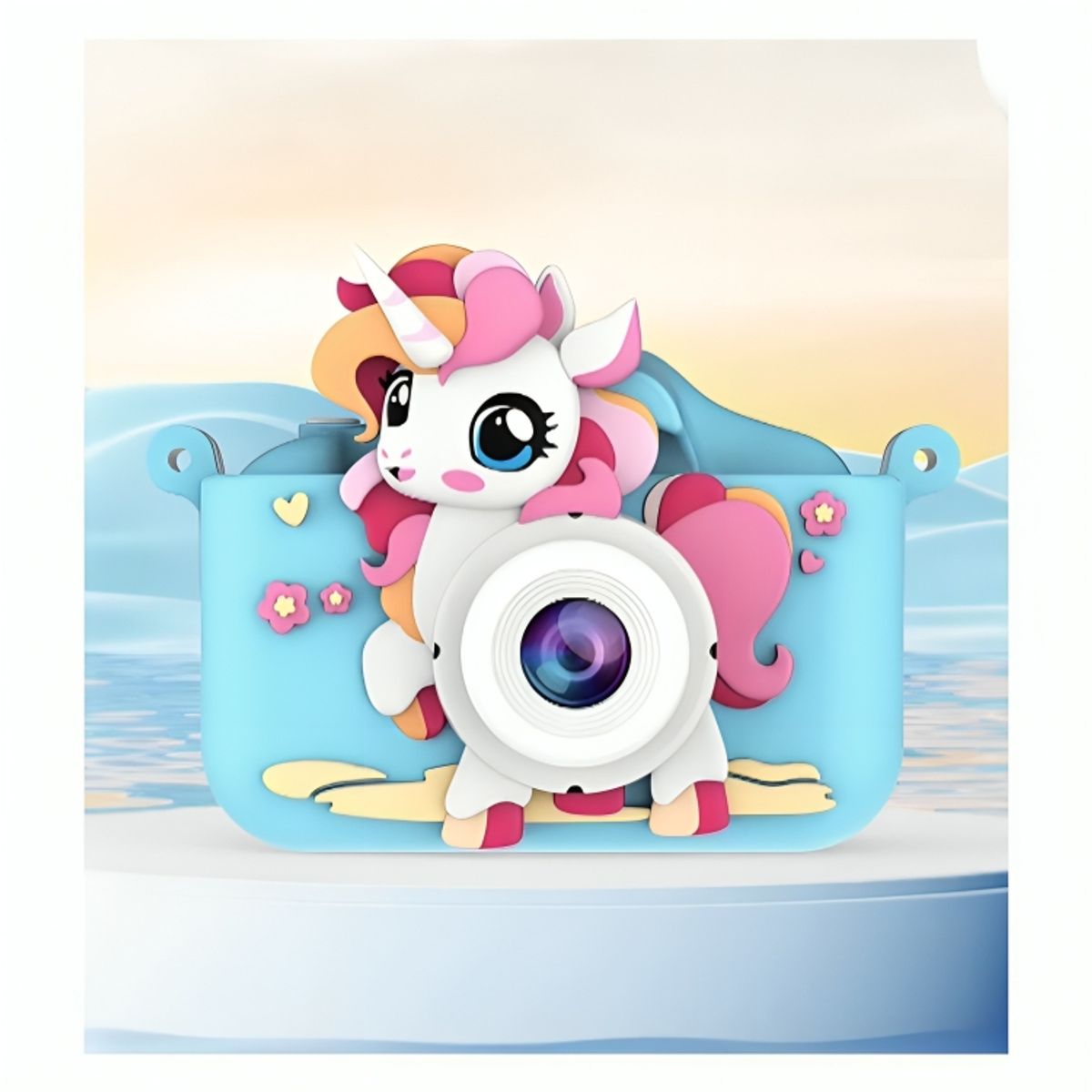 GENERICO - Mini Cámara Digital Recargable con Protector para Niños