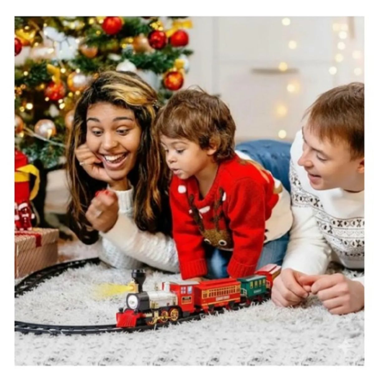 GENERICO - Tren Navideño Musical Juguete con Luces 25 piezas