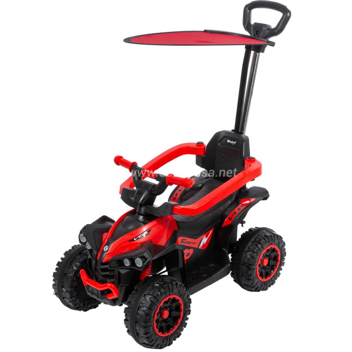 EBABY - Cuatrimoto Eléctrico Musical para niños Rojo 357W