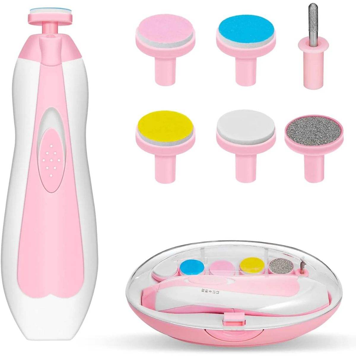 GENERICO - Kit Cortauñas para bebé Manicure Pulidor Uñas Rosado