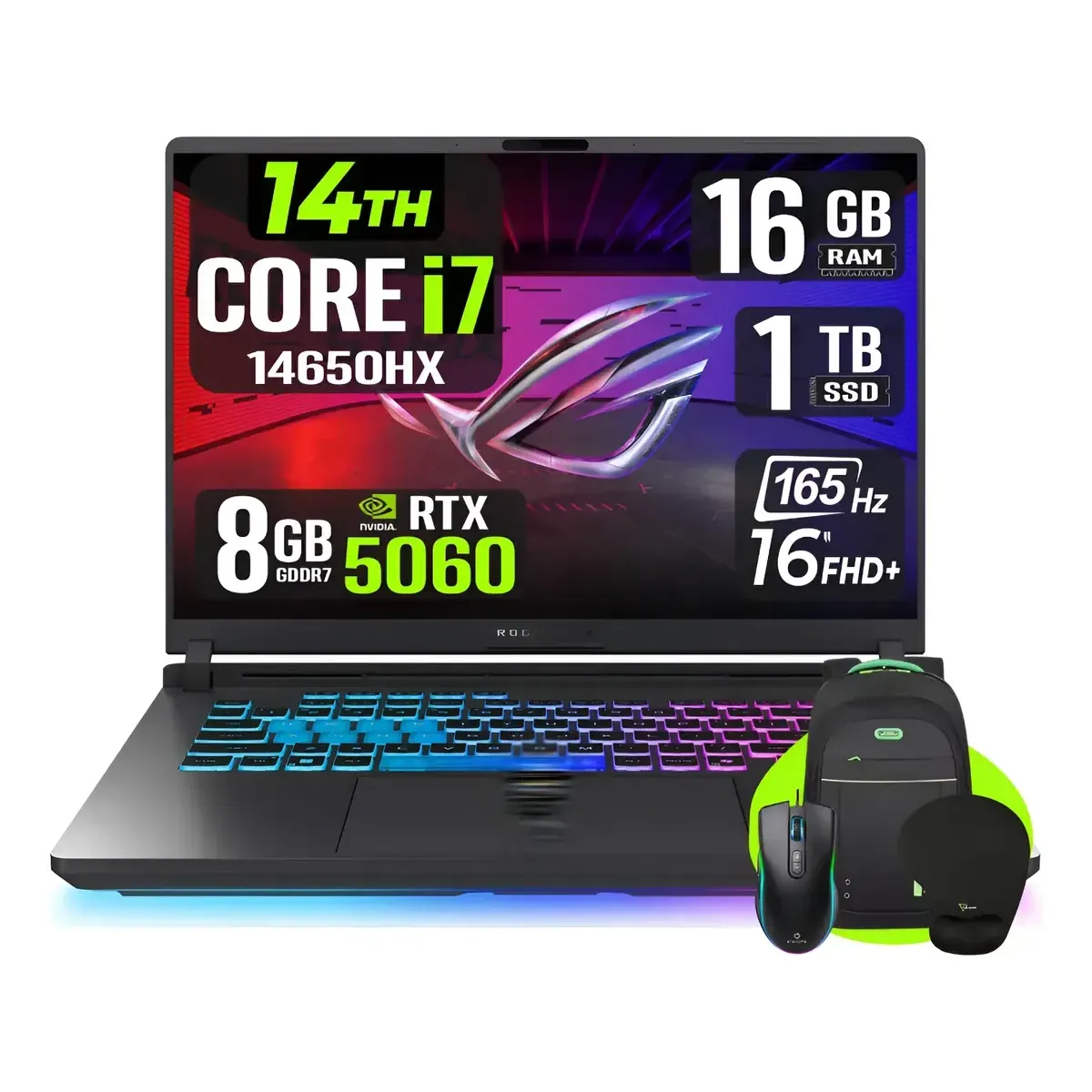 ASUS - Laptop Asus ROG Strix G16 (2025) Intel Core i7 14650HX 16GB DDR5 1TB SSD RTX 5060 16" WUXGA 165Hz