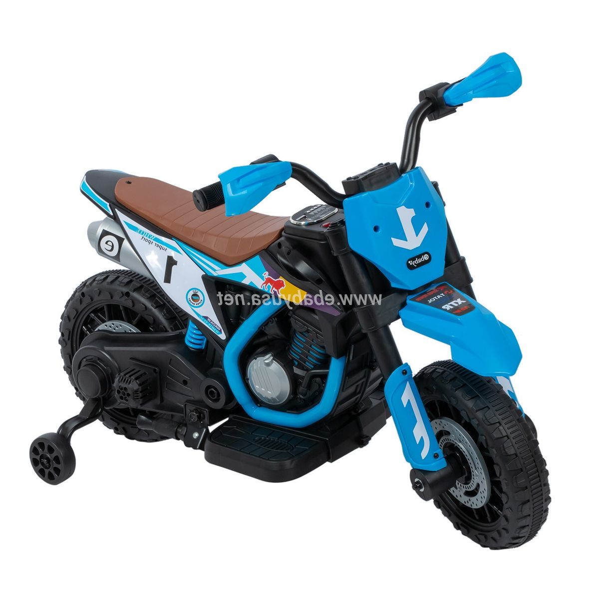 EBABY - Motocicleta a Batería recargable musical y luces AZUL
