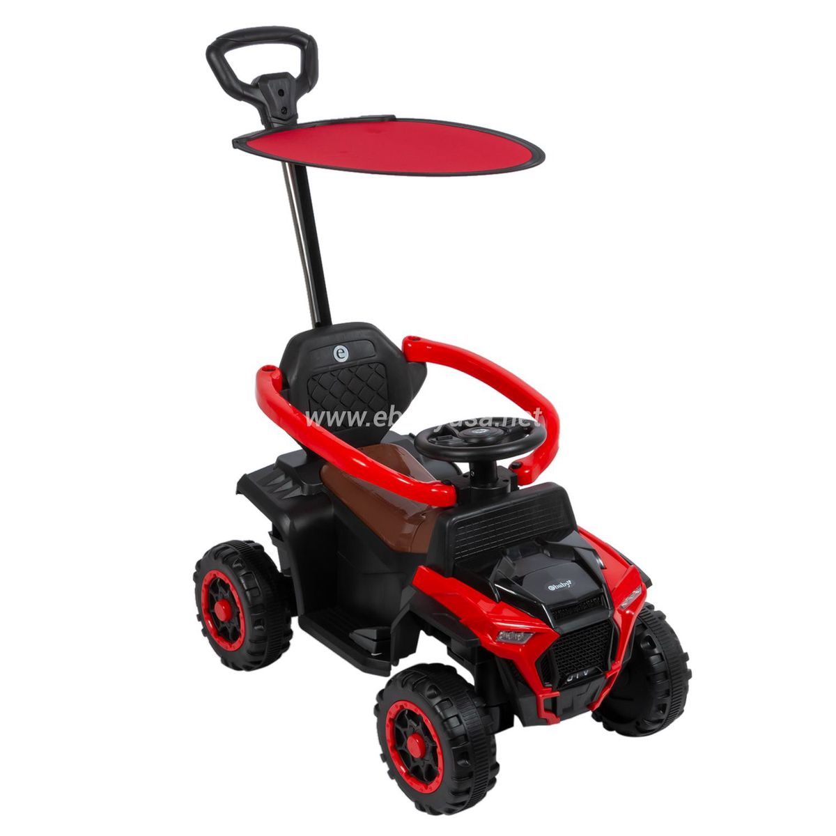 EBABY - Carrito Eléctrico Recargable Musical y Luces Rojo 351w