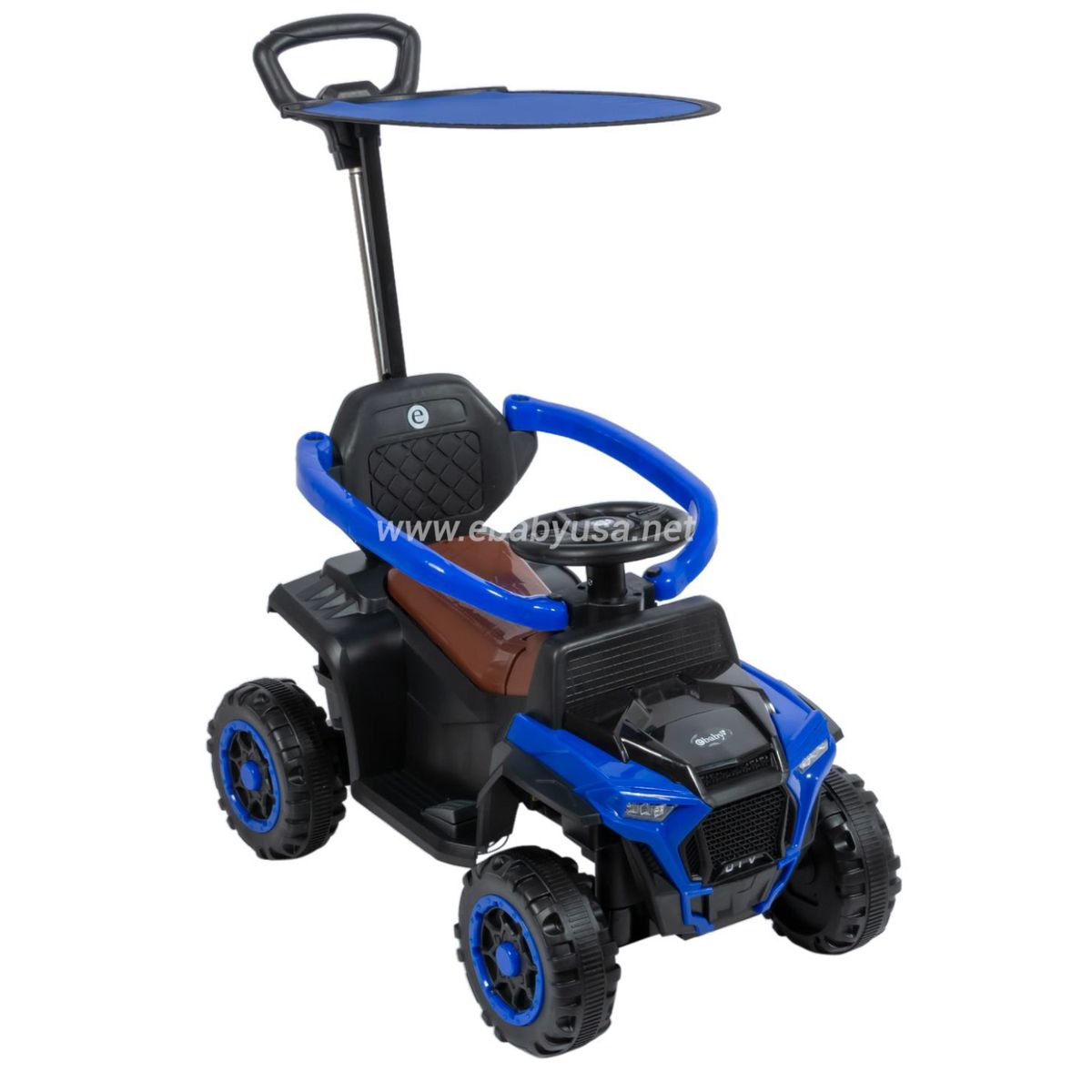 EBABY - Carrito Eléctrico Recargable Musical y Luces Azul 351w