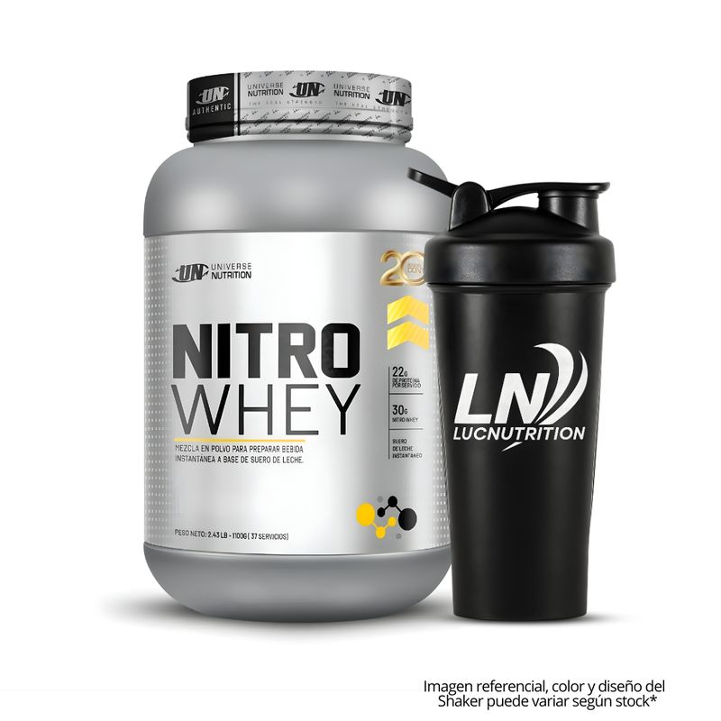 UNIVERSE NUTRITION - Nitro Whey 1.1 KG Proteina Universe Nutrition - Vainilla + Shaker