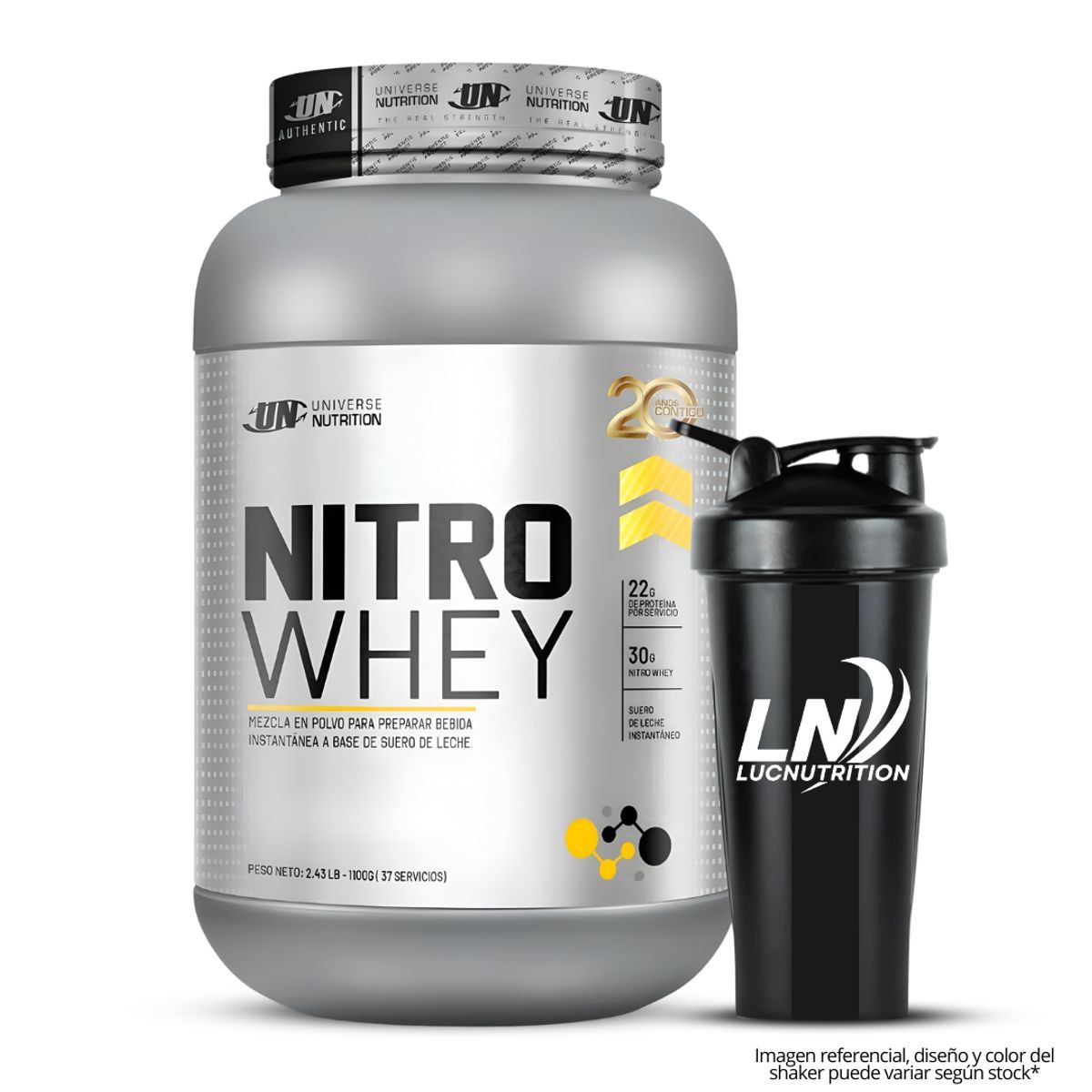 UNIVERSE NUTRITION - Nitro Whey 1.1 KG Proteina Universe Nutrition - Chocolate + Shaker