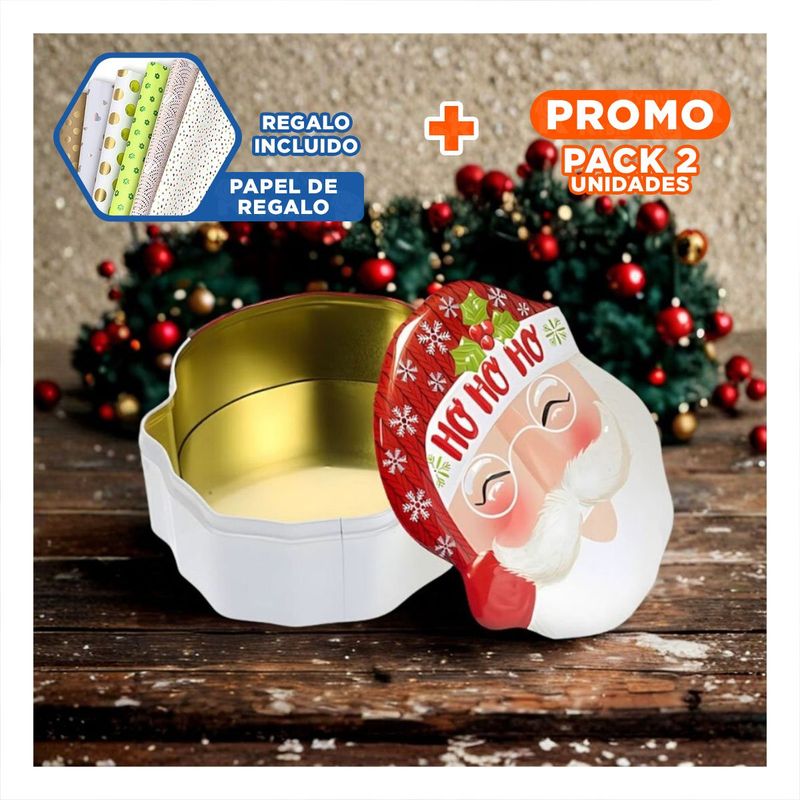 GENERICO - Pack2 Envase Lindo de Rayas Copos de Nieve Y+Papel de Regalo