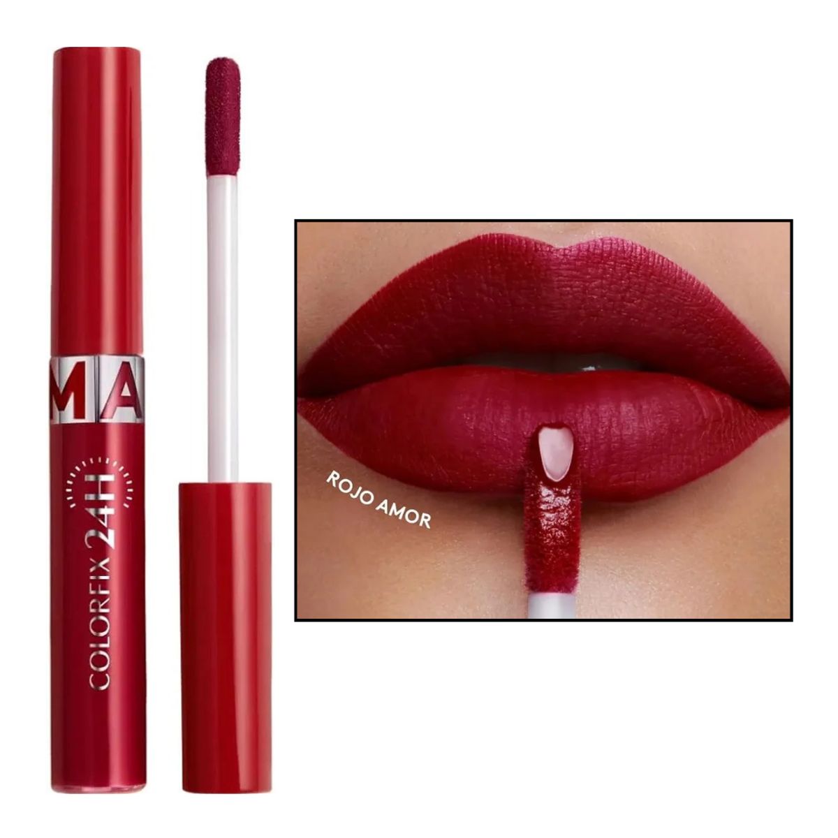 ESIKA - Labial líquido mate COLORFIX 24H LIQUID TATTOO rojo amor