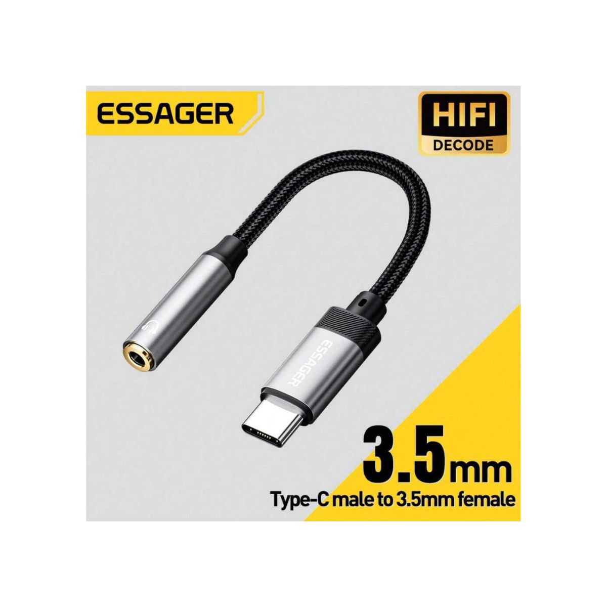 ESSAGER - Cable Adaptador USB C a Jack 3.5 mm Essager