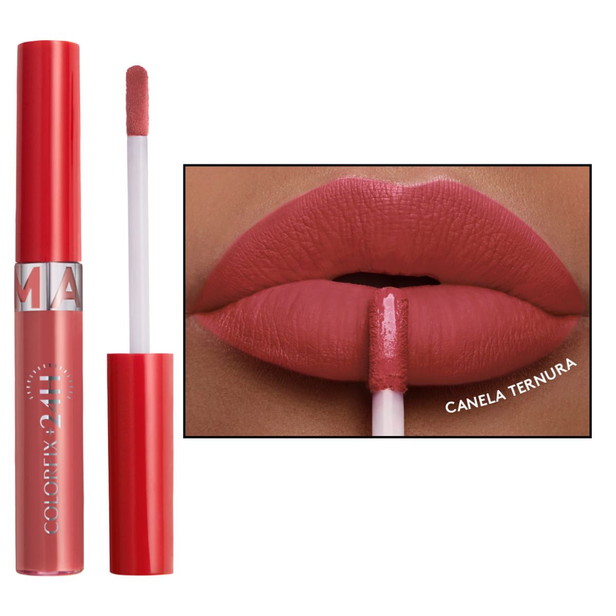 ESIKA - Labial líquido mate COLORFIX 24H LIQUID TATTOO canela ternura