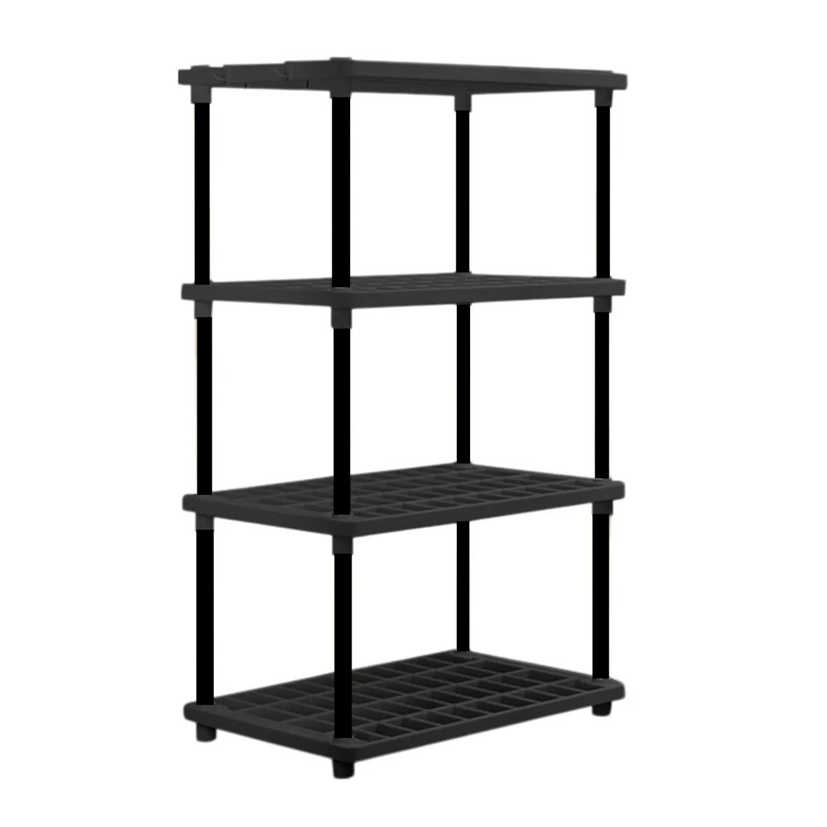 GENERICO - Estante Multifuncional 3 Pisos Rejilla Negro