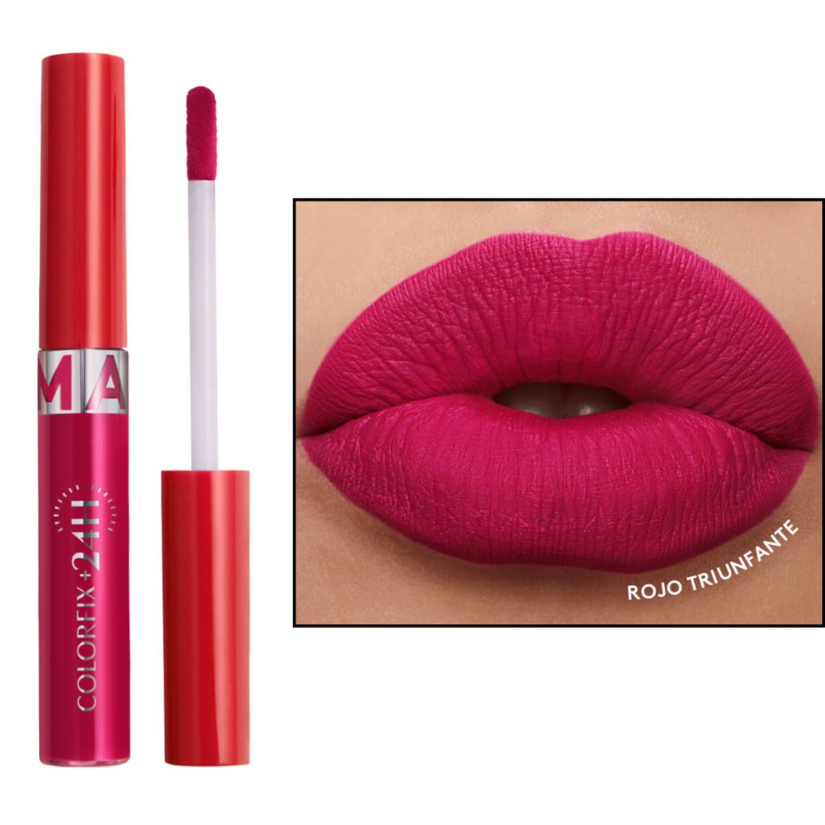 ESIKA - Labial líquido mate COLORFIX 24H LIQUID TATTOO rojo triunfante