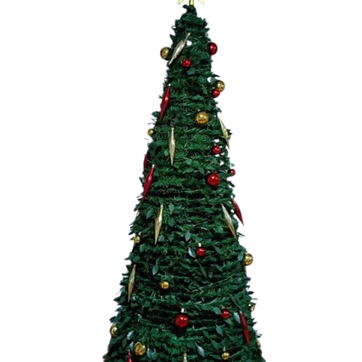 GENERICO - ARBOL DE NAVIDAD PLEGABLE DECORADO CLUZ Y ACCES180x70CM