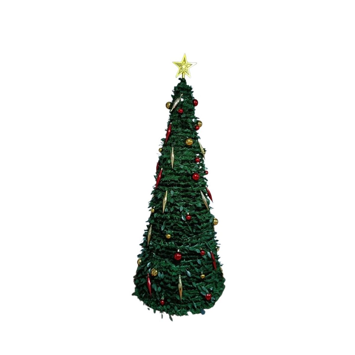 GENERICO - ARBOL DE NAVIDAD PLEGABLE DECORADO CLUZ Y ACCES180x70CM