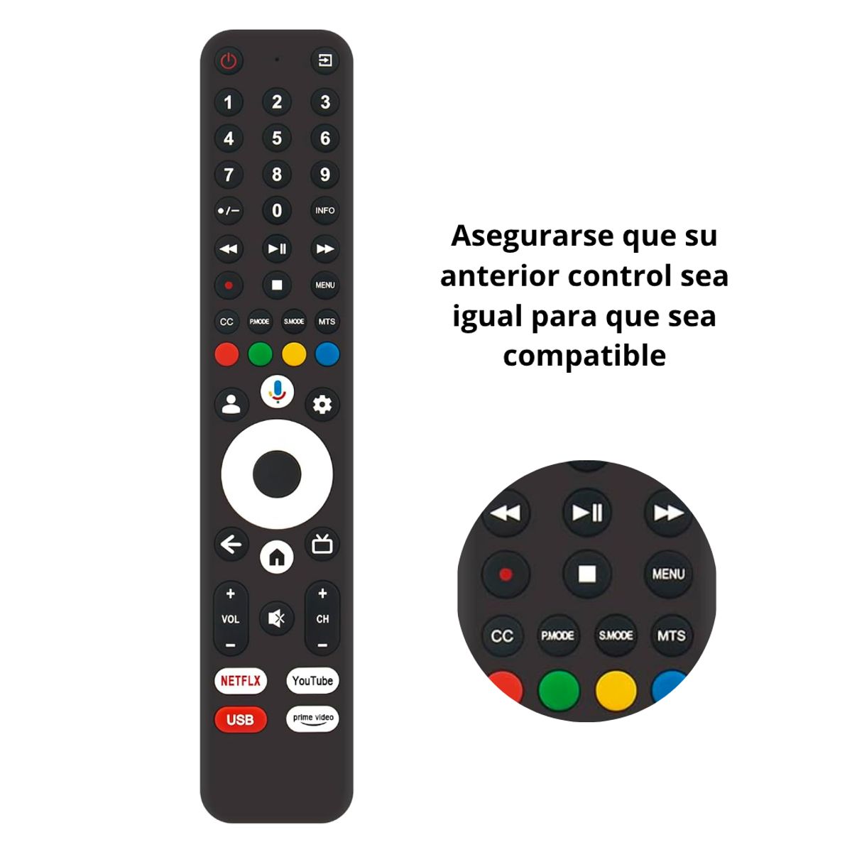 GENERICO - Control para Tv Blackline smart uhd 4k