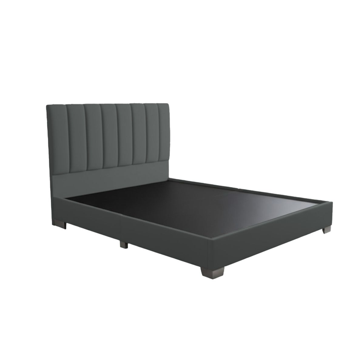MUEBLES MACRUMO - Cama tapizada Espa - 2plz Gris Oscuro