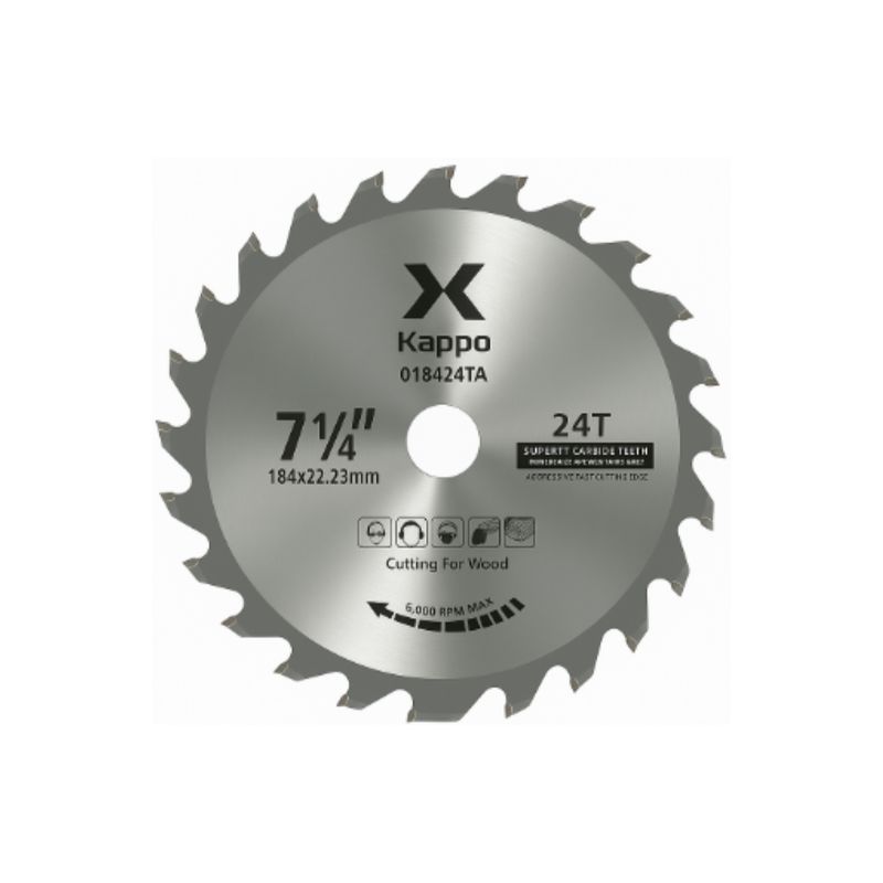 KAPPO - DISCO CARBURADO DENTADO CORTE MADERA 7-¼  X 24D - KAPPO