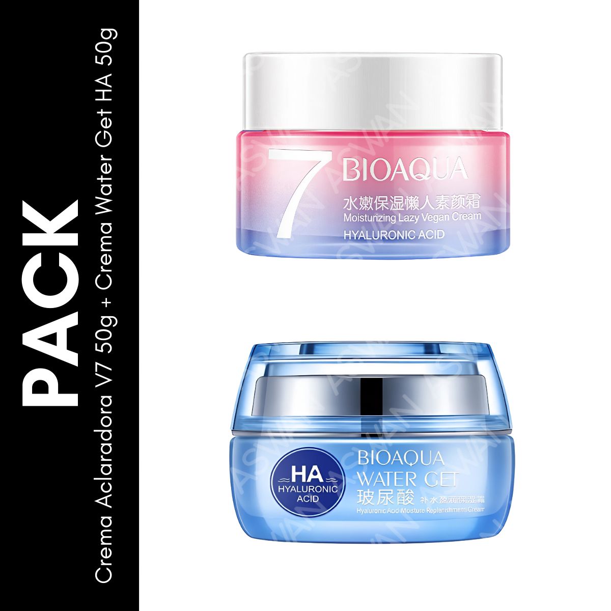 GENERICO - Pack Crema Aclaradora V7 50g + Crema Water Get HA 50g - BIOAQUA