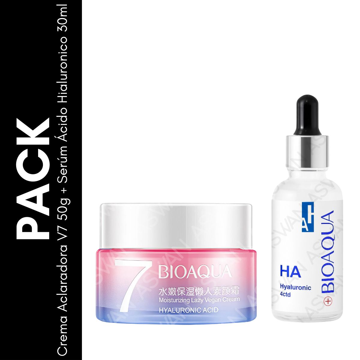 GENERICO - Pack Crema Aclaradora V7 50g + Serúm Ácido Hialuronico 30ml - BIOAQUA