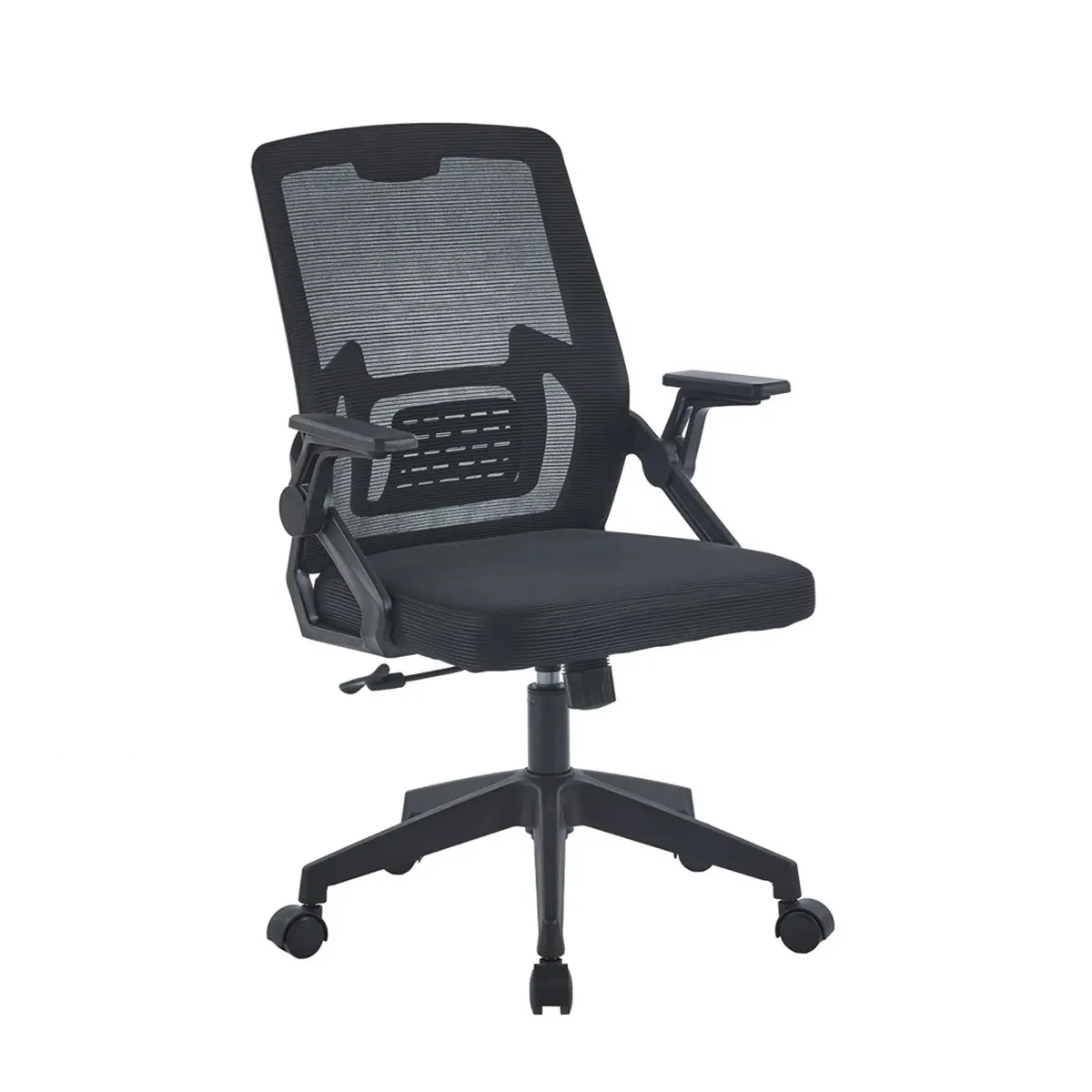 GENERICO - Silla de Oficina Ergonómica con Base Reforzada y Tapizado Negro