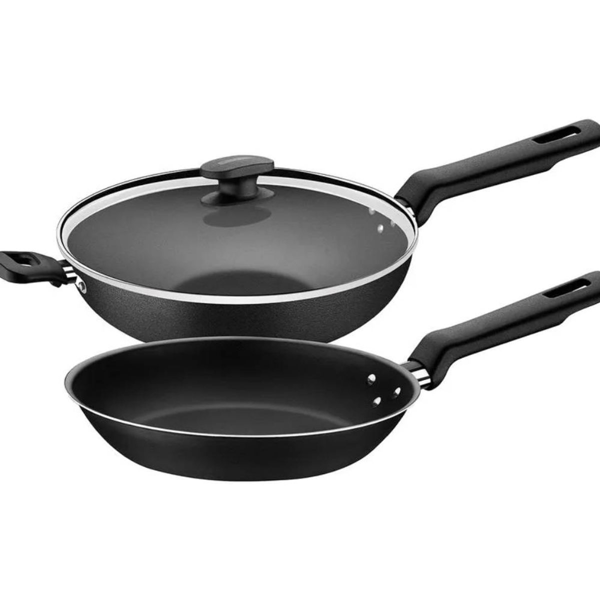 TRAMONTINA - Juego de sartenes de Aluminio Loret x 3 piezas