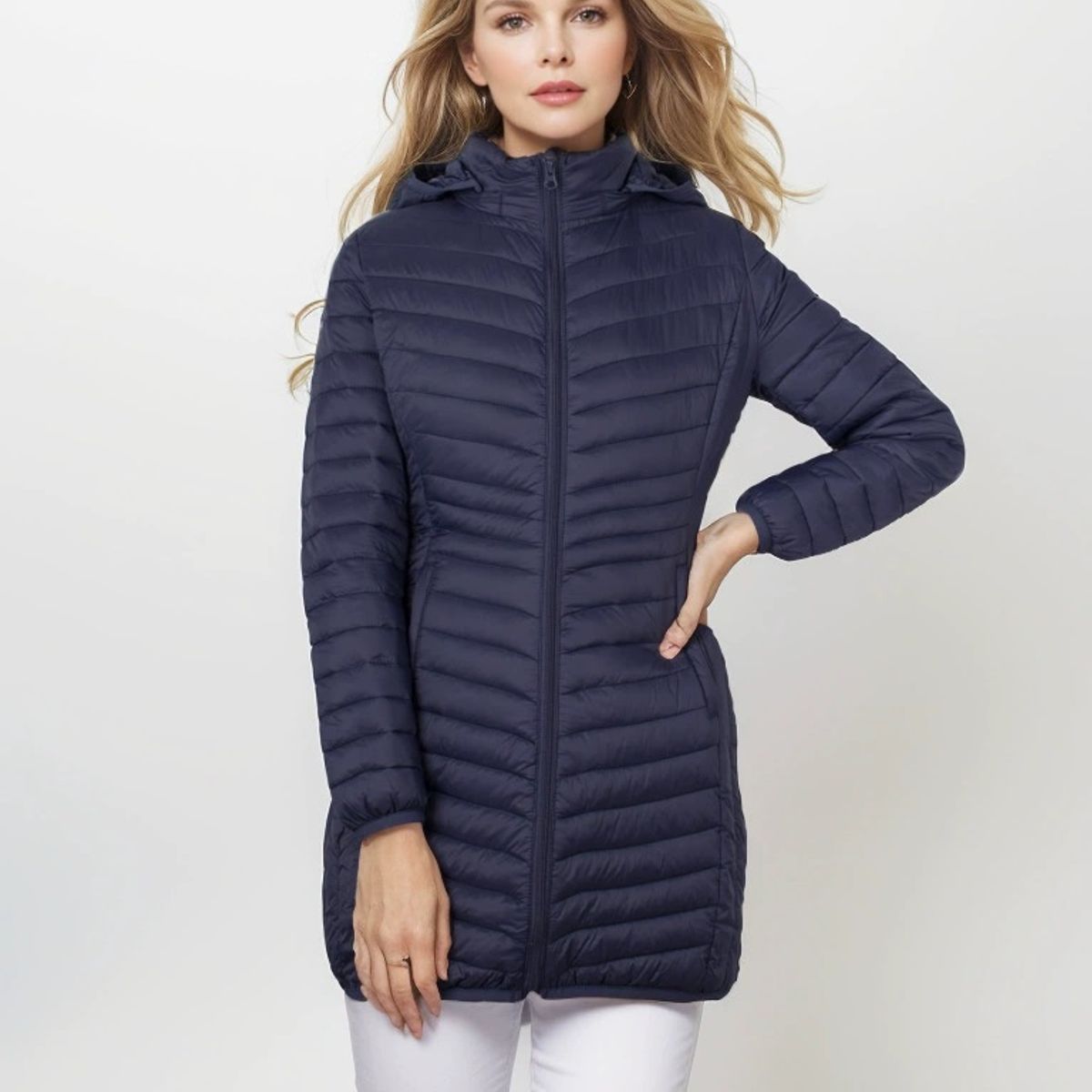 GENERICO - CASACA LARGA  DE FIBRA CORTE PRINCESA