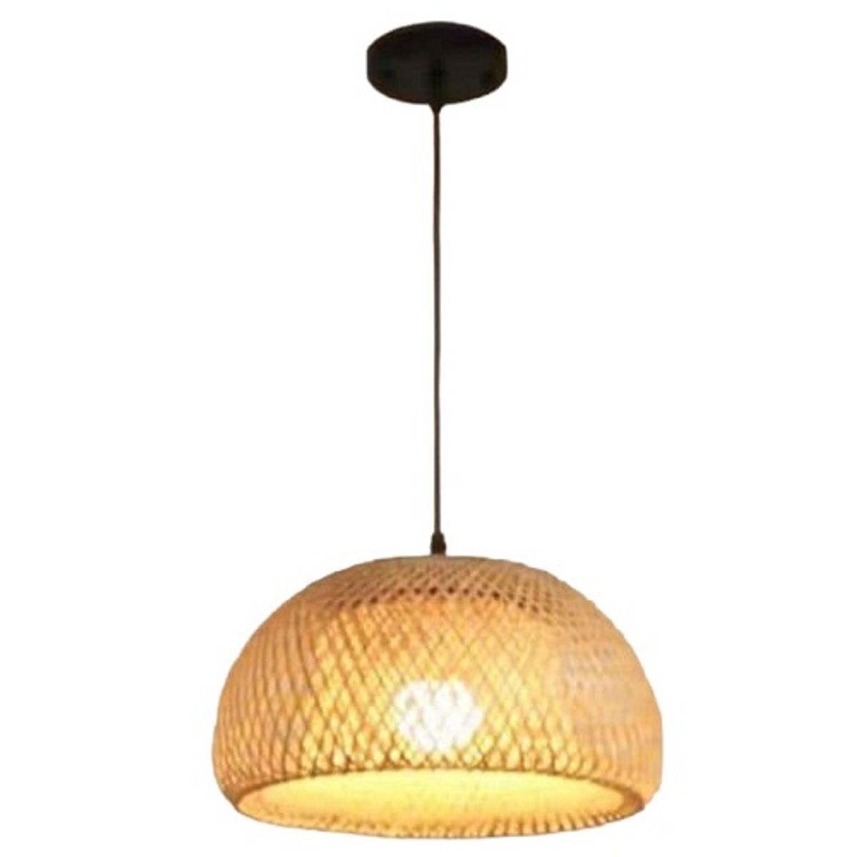 GENERICO - Lámpara colgante Bamboo 1 luz marrón